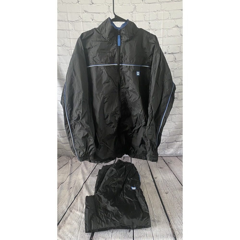 Wilsons Two Piece Track Suit Windbreaker Jacket & Pants Sz Medium